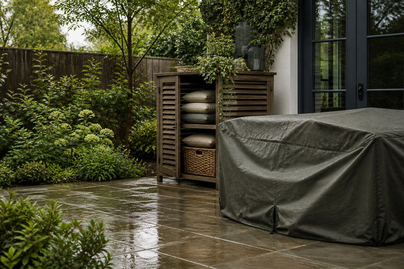 AVRIDEN Protect collection — organised outdoor space after rain