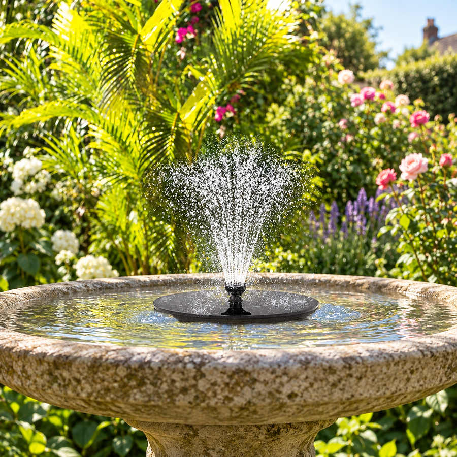 Solar garden fountain insert